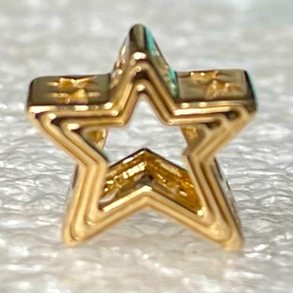 Authentic Pandora 14k Solid Gold “RADIANT STAR” Charm